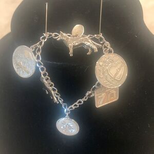 Vintage  Sterling Charm  Bracelet